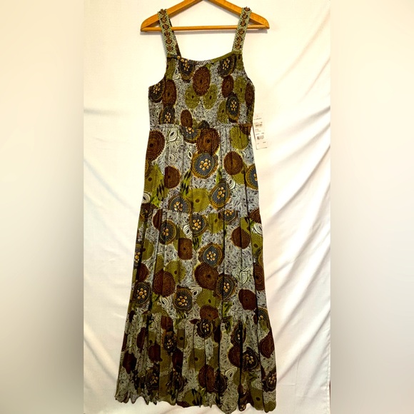 NY COLLECTION NWT Rainforest Print Maxi Dress Size Medium - Picture 1 of 8
